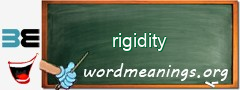 WordMeaning blackboard for rigidity